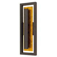20-Inch Dark Bronze Panels Outdoor LED Wall Sconce