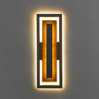 20-Inch Dark Bronze Panels Outdoor LED Wall Sconce