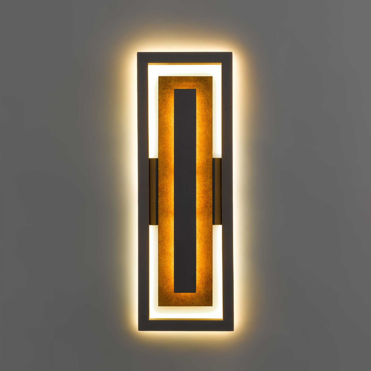 20-Inch Dark Bronze Panels Outdoor LED Wall Sconce