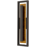 26-Inch Dark Bronze Panels Outdoor LED Wall Sconce