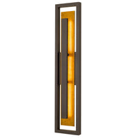 32-Inch Dark Bronze Panels Outdoor LED Wall Sconce