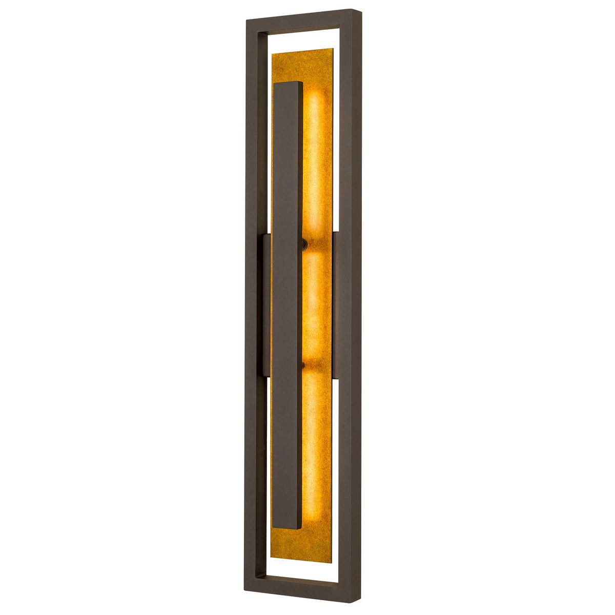 32-Inch Dark Bronze Panels Outdoor LED Wall Sconce