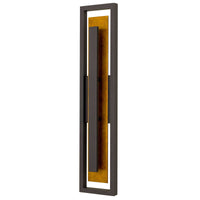 32-Inch Dark Bronze Panels Outdoor LED Wall Sconce