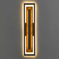 32-Inch Dark Bronze Panels Outdoor LED Wall Sconce