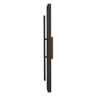 32-Inch Dark Bronze Panels Outdoor LED Wall Sconce