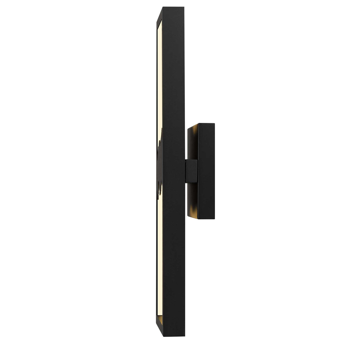 22-Inch Sand Black and Painted Brass Sunrize Outdoor LED Wall Sconce