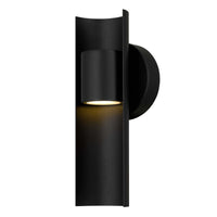 11.5-Inch Sand Black Hugo Outdoor LED Wall Sconce
