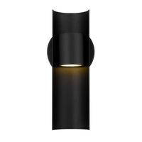 11.5-Inch Sand Black Hugo Outdoor LED Wall Sconce