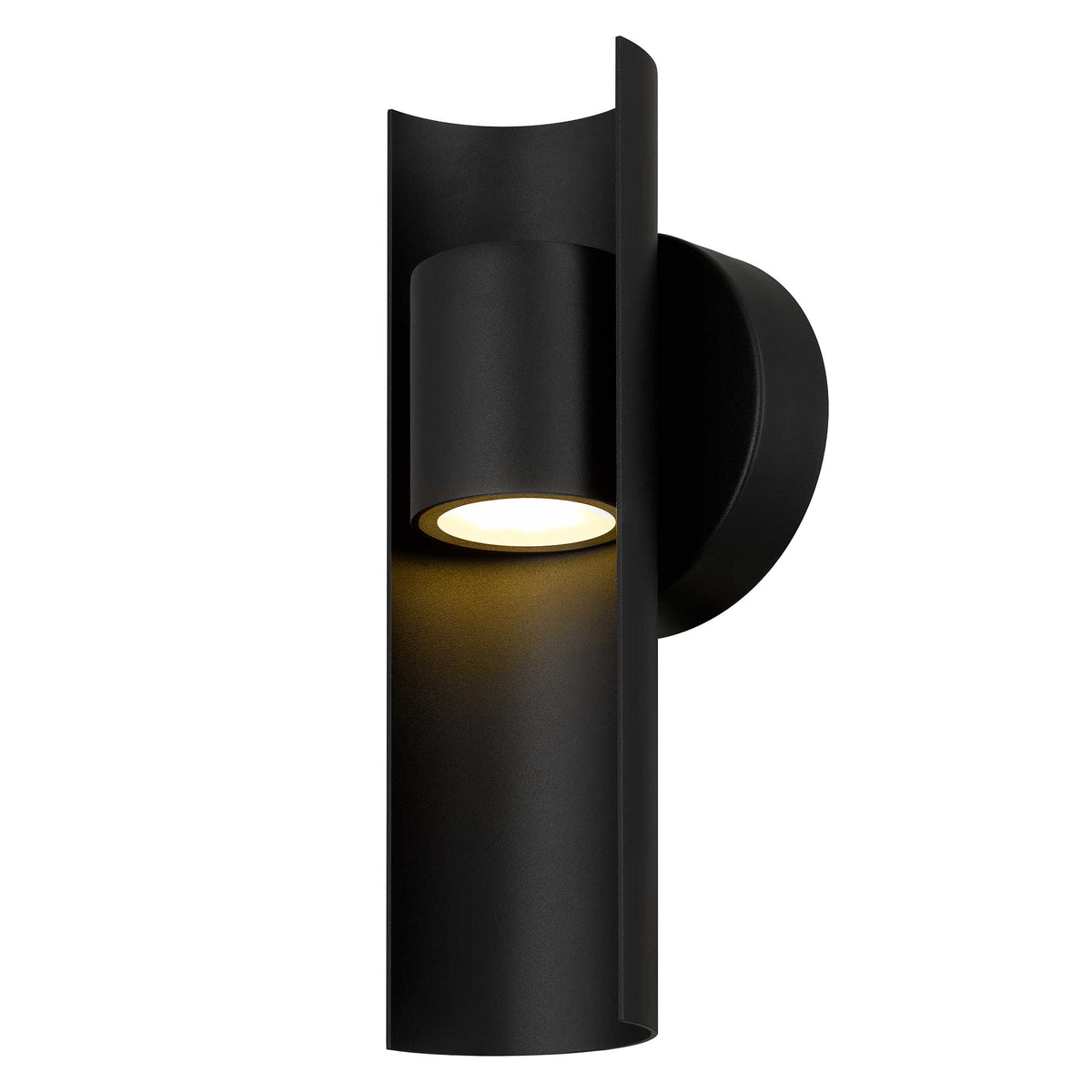 11.5-Inch Sand Black Hugo Outdoor LED Wall Sconce