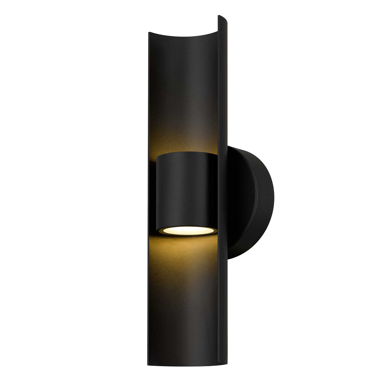 14-Inch Sand Black Hugo Outdoor LED Wall Sconce