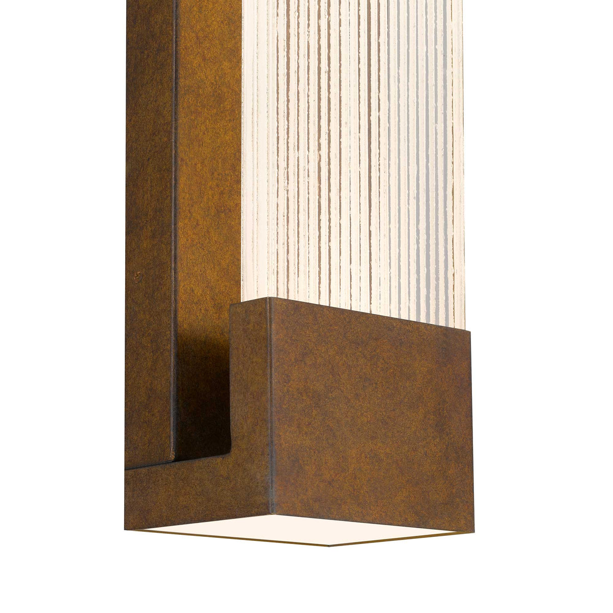 20-Inch Painted Patina Brass Mystic Outdoor LED Wall Sconce