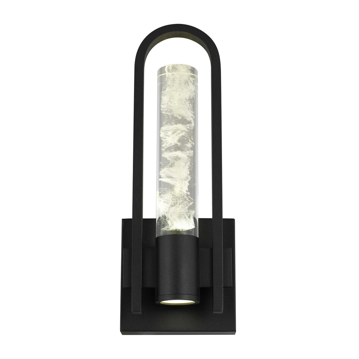 12.75-Inch Sand Black Arch Outdoor LED Wall Sconce