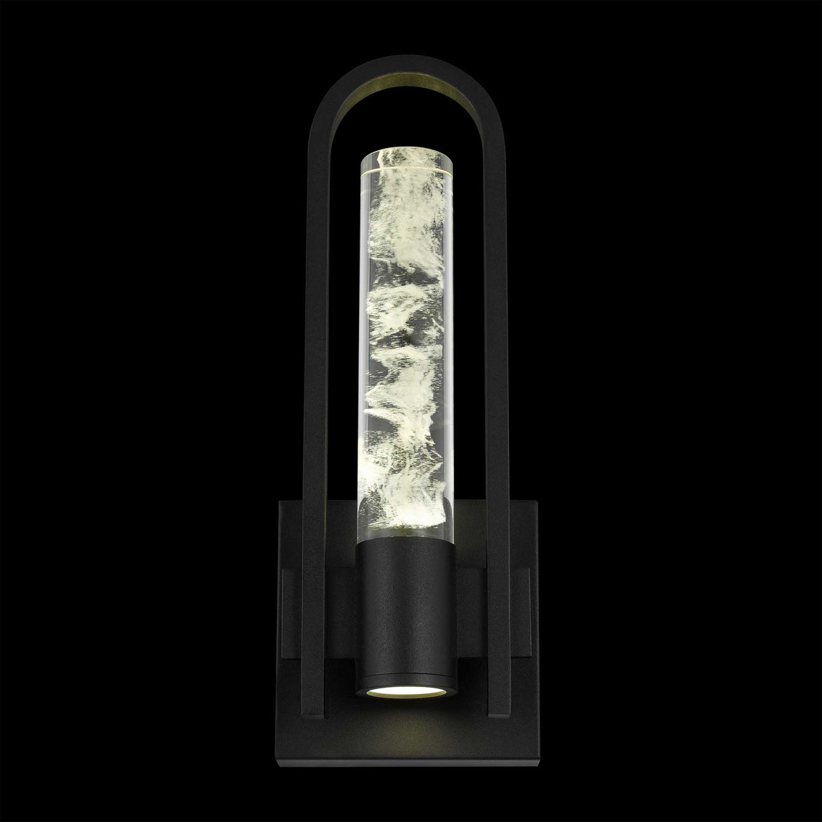 12.75-Inch Sand Black Arch Outdoor LED Wall Sconce