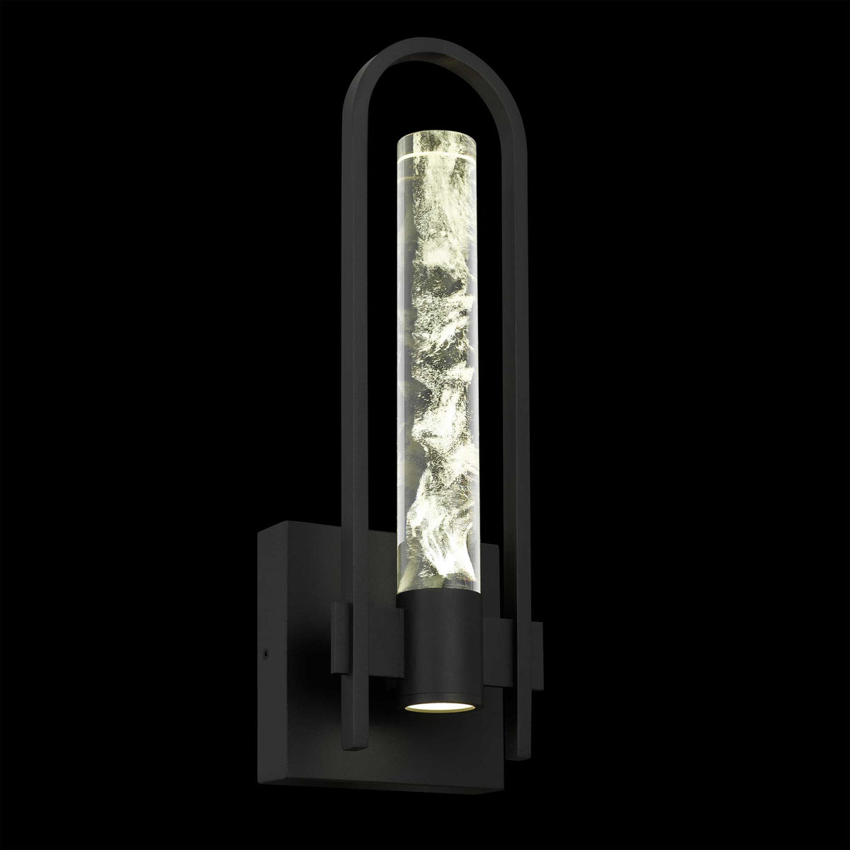 18-Inch Sand Black Arch Outdoor LED Wall Sconce