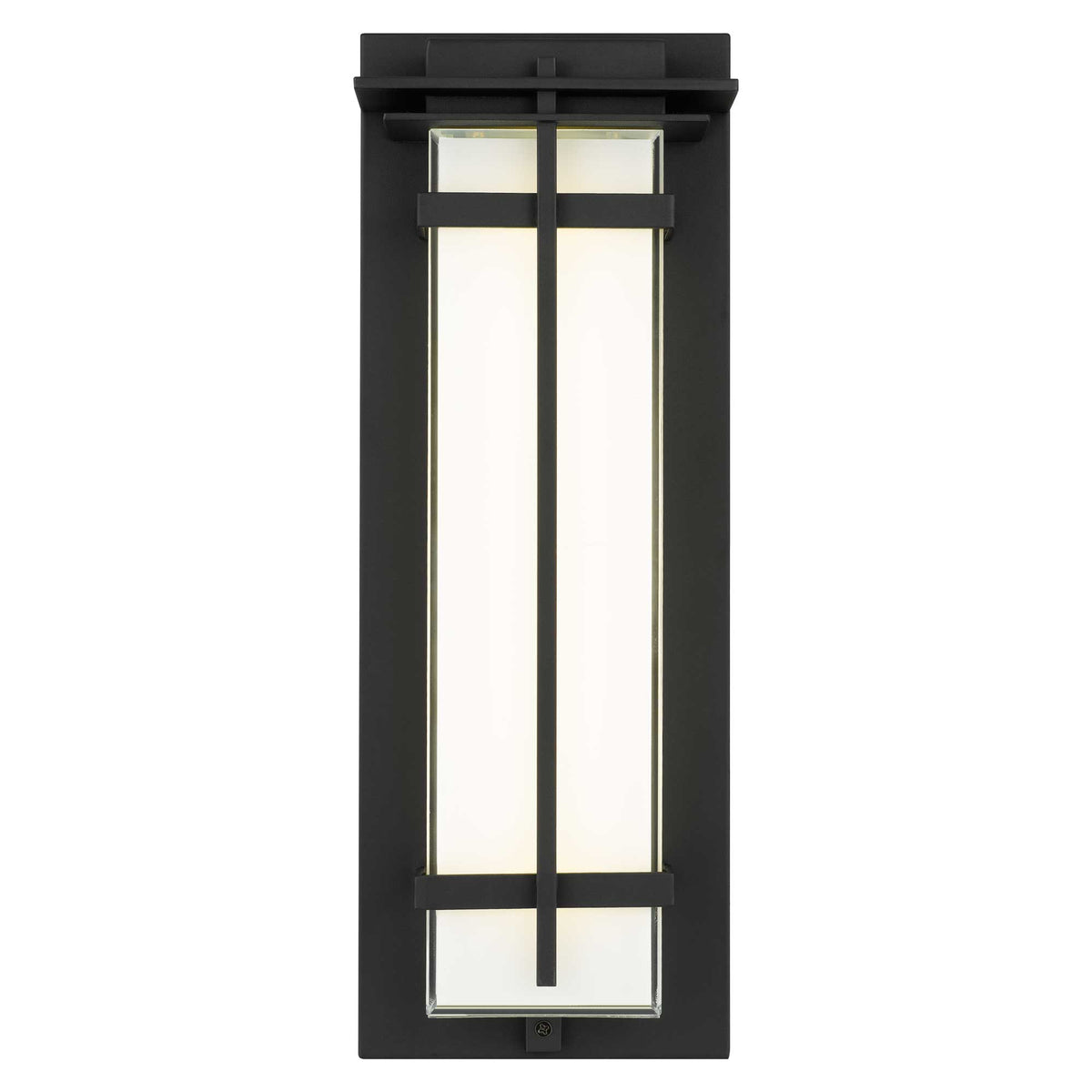 18-Inch Sand Black Frank Outdoor LED Wall Sconce