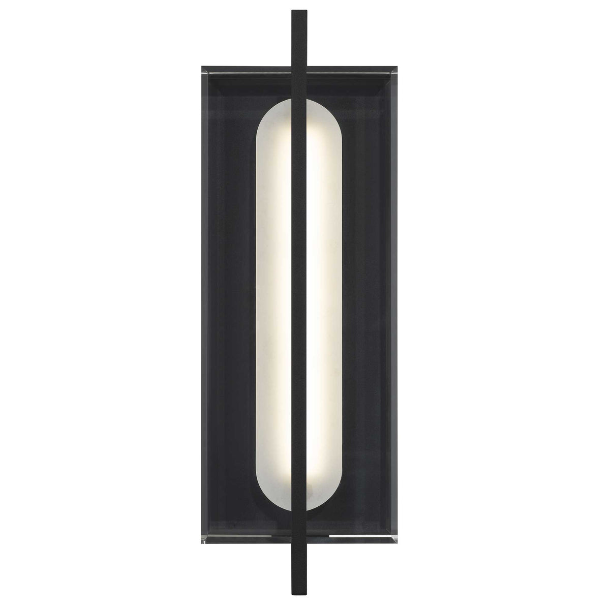 14.5-Inch Sand Black Avani Outdoor LED Wall Sconce