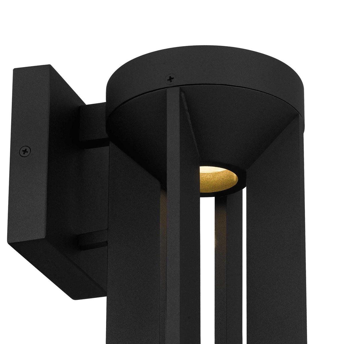 12-Inch Sand Black Aura Outdoor LED Wall Sconce