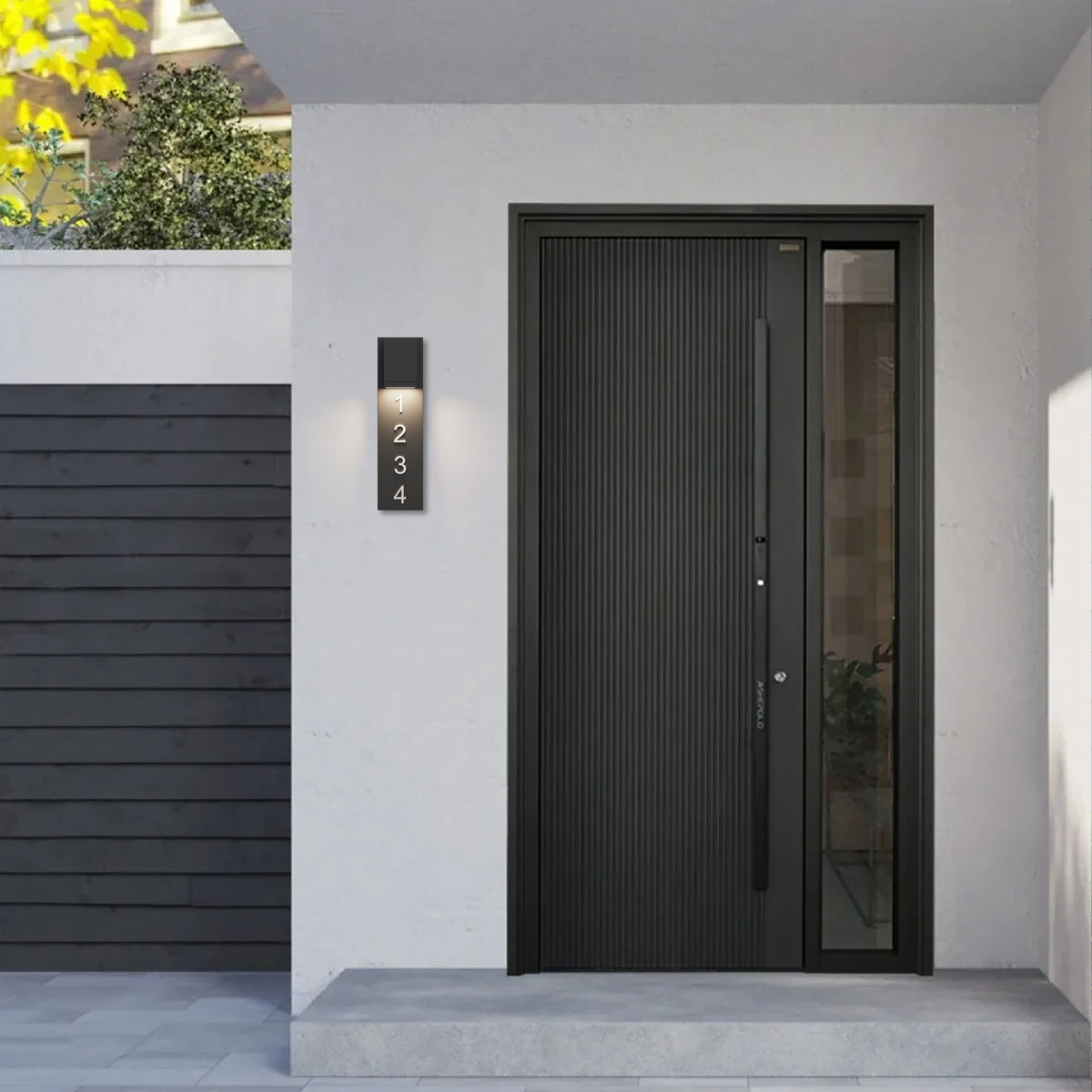 19-Inch Sand Black Bishop Outdoor LED Wall Sconce