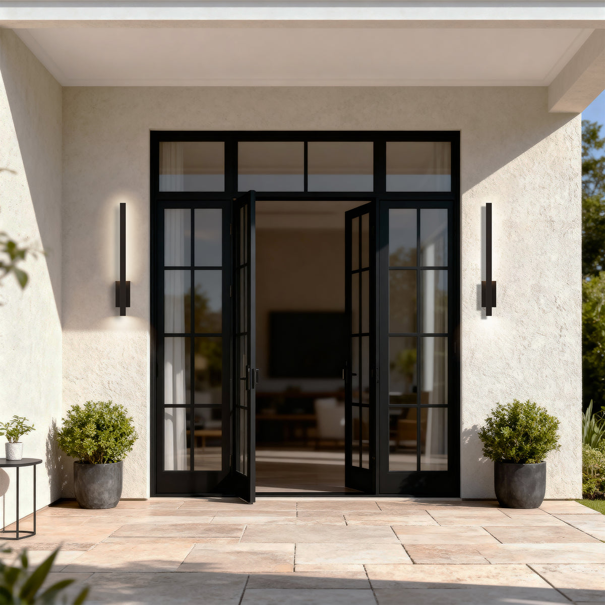 34-Inch Dark Bronze Oxide Lina Outdoor LED Wall Sconce