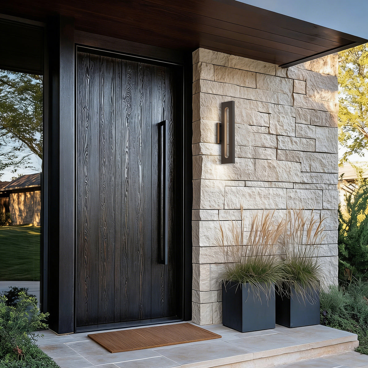 26-Inch Dark Bronze Oxide Loop Outdoor LED Wall Sconce