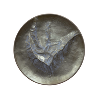 16-Inch Painted Washed Brass Moon Outdoor LED Wall Sconce