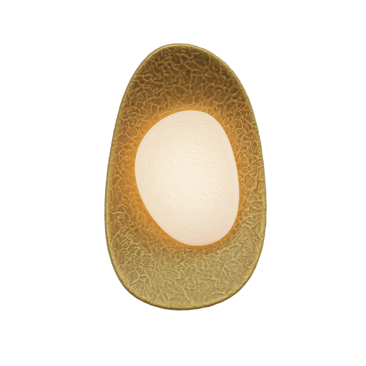 13.5-Inch Painted Antique Brass Organic Outdoor LED Wall Sconce
