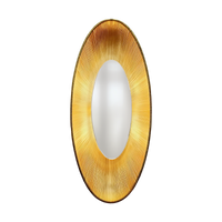 22-Inch Painted Antique Brass Oval Outdoor LED Wall Sconce