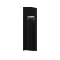 21-Inch Sand Black Wavey Outdoor LED Wall Sconce