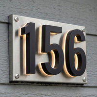 LED Backlit House Number Plaque – Customized Illuminated Address Marker