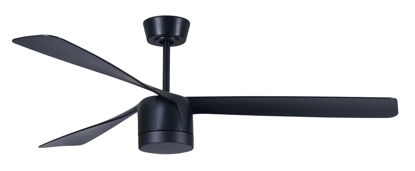 56 Inch 1 Light LED Indoor Outdoor Black Fan with Remote