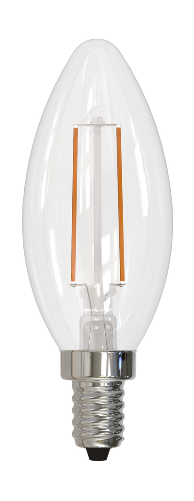 B11 4.1W Dimmable Filament LED Light Bulb with E12 Base, 4000K, 400 Lumens, 8-Pack