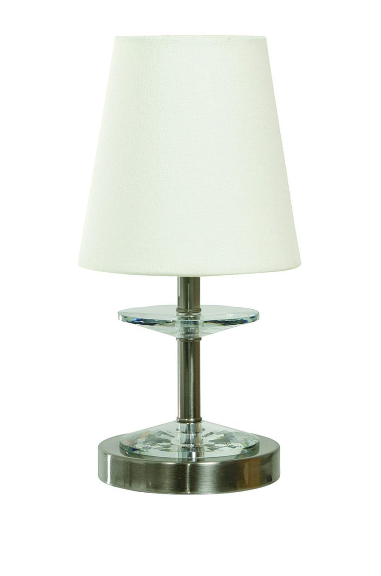 12.75-inch Bryson Satin Nickel Accent Table Lamp