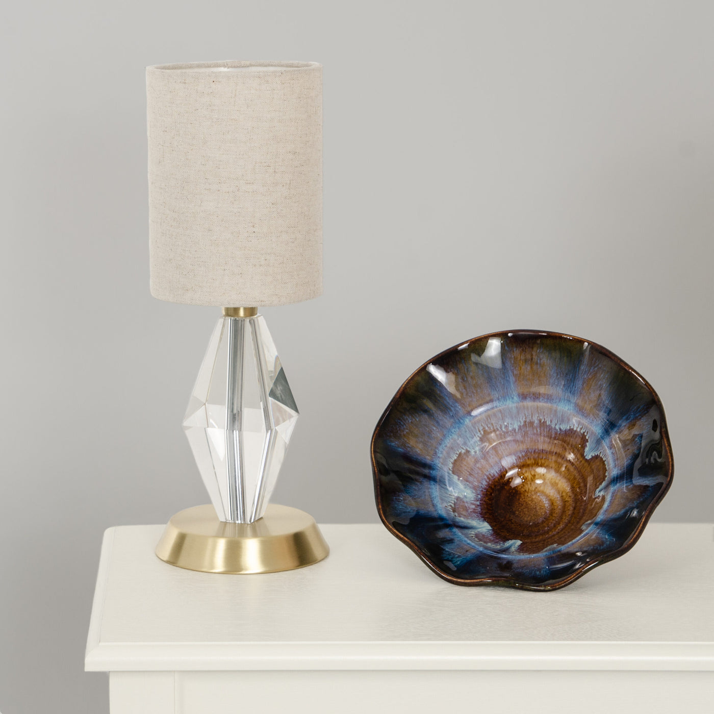 13.5-inch Bryson Satin Brass Accent Table Lamp