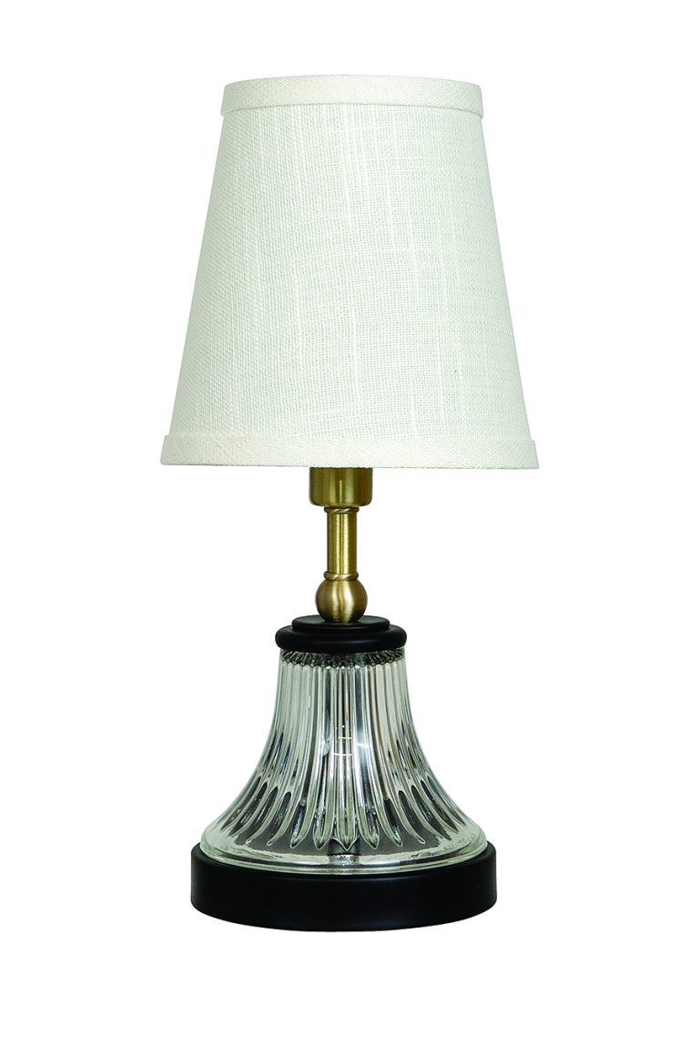 12-inch Bryson Black Satin Brass Accent Table Lamp