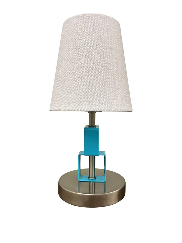 12.75-inch Bryson Satin Nickel Azure Accent Table Lamp