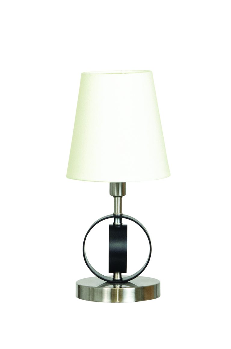 12.5-inch Bryson Black Satin Nickel Accent Table Lamp
