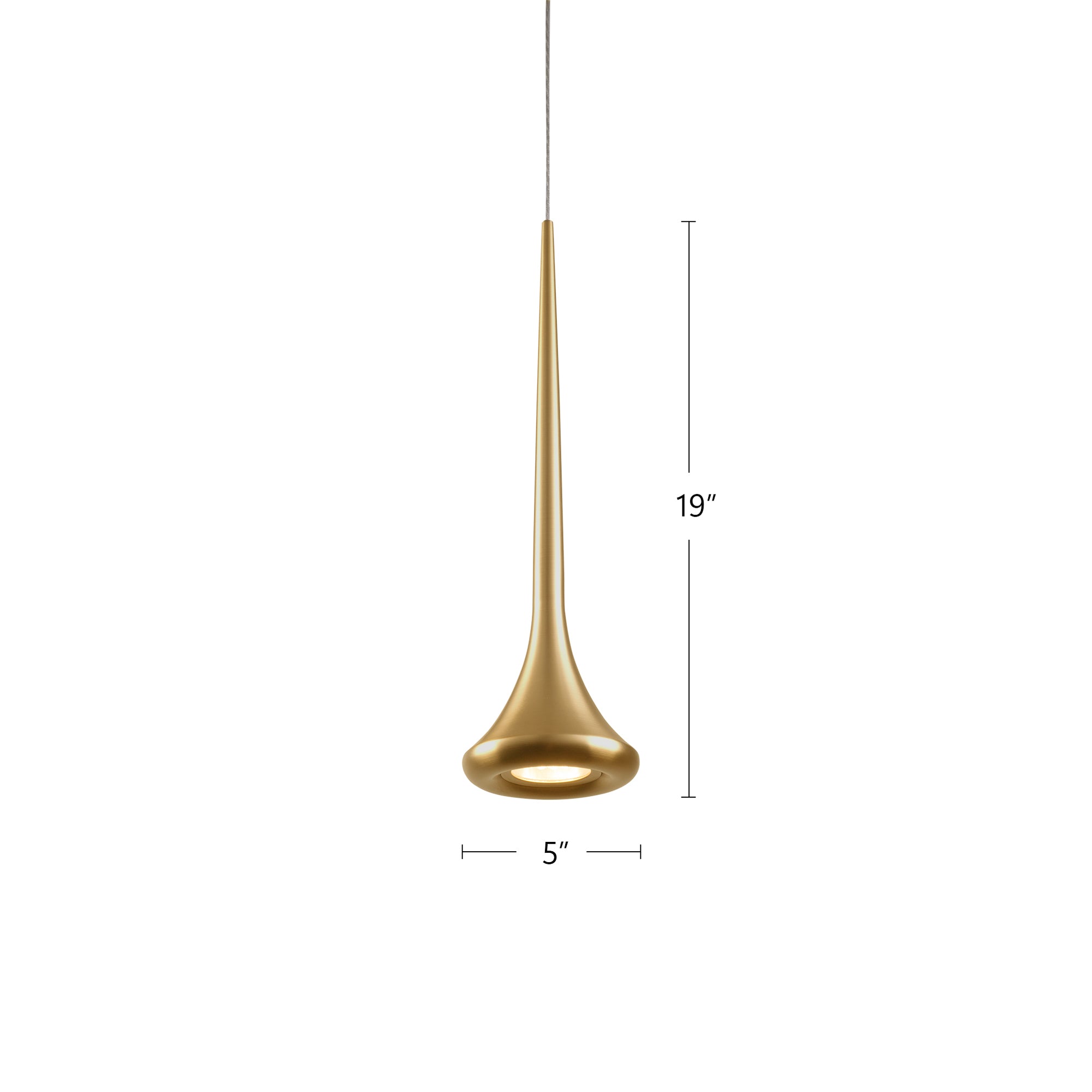 Bach 5-in Steel Pendant