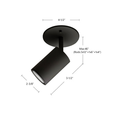 Barclay 3-in Steel Semi-Flush Mount