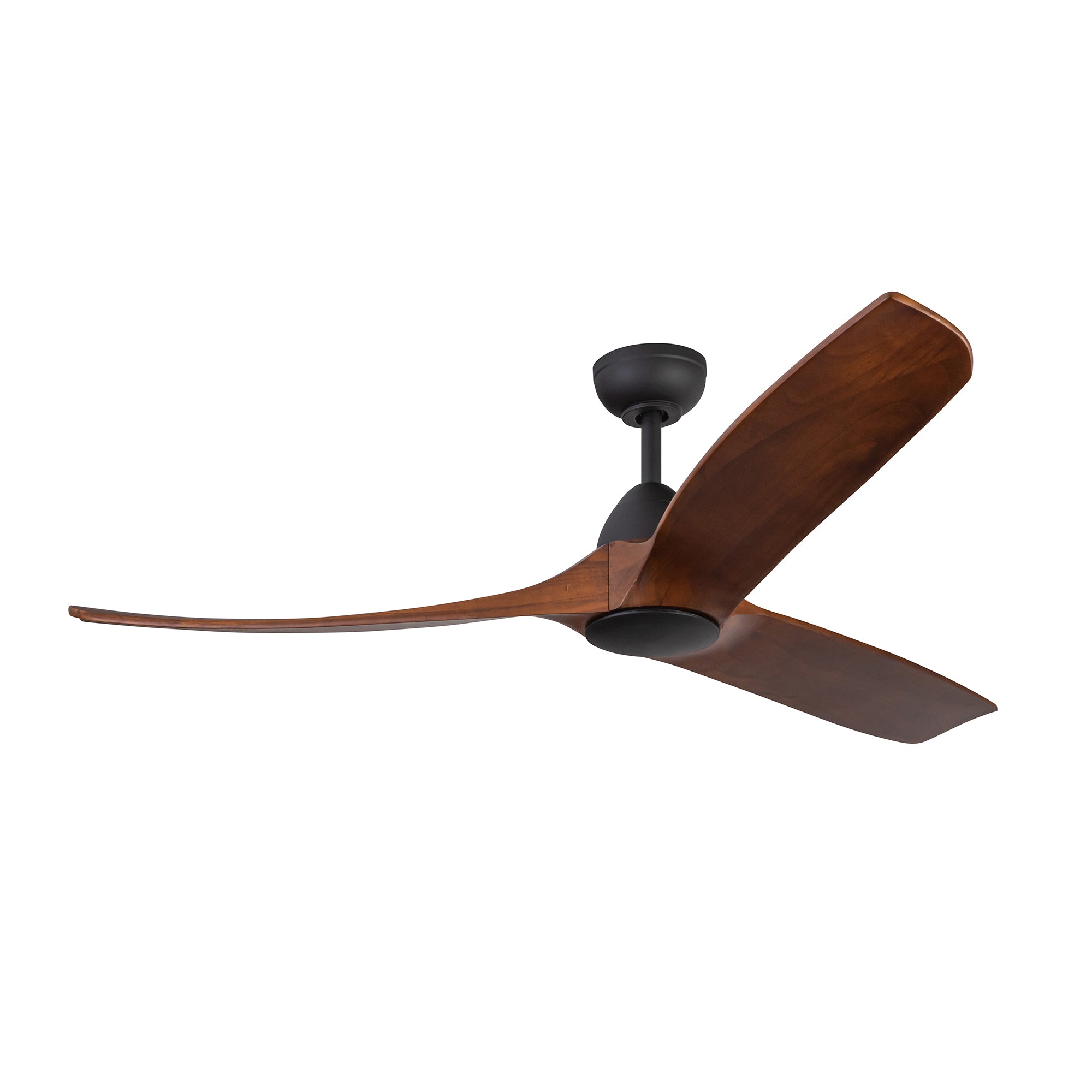 Baylor 60-in Matte Black and Dark Walnut Reversible DC Ceiling Fan