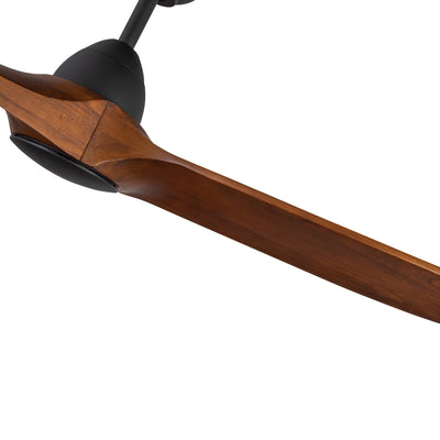 Baylor 60-in Matte Black and Dark Walnut Reversible DC Ceiling Fan