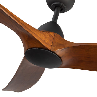 Baylor 60-in Matte Black and Dark Walnut Reversible DC Ceiling Fan