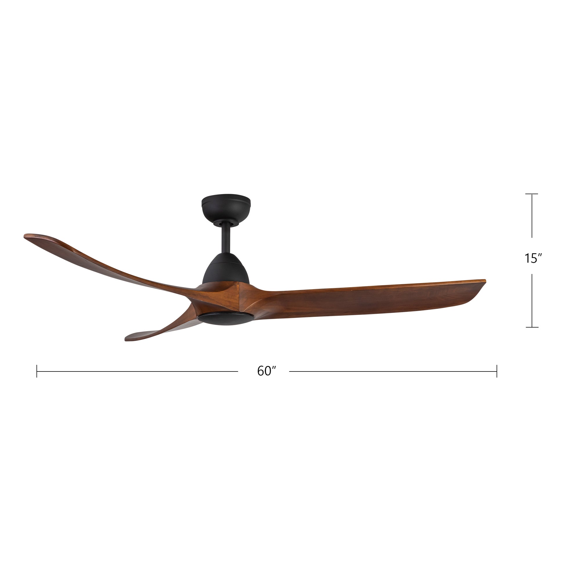 Baylor 60-in White Reversible DC Ceiling Fan