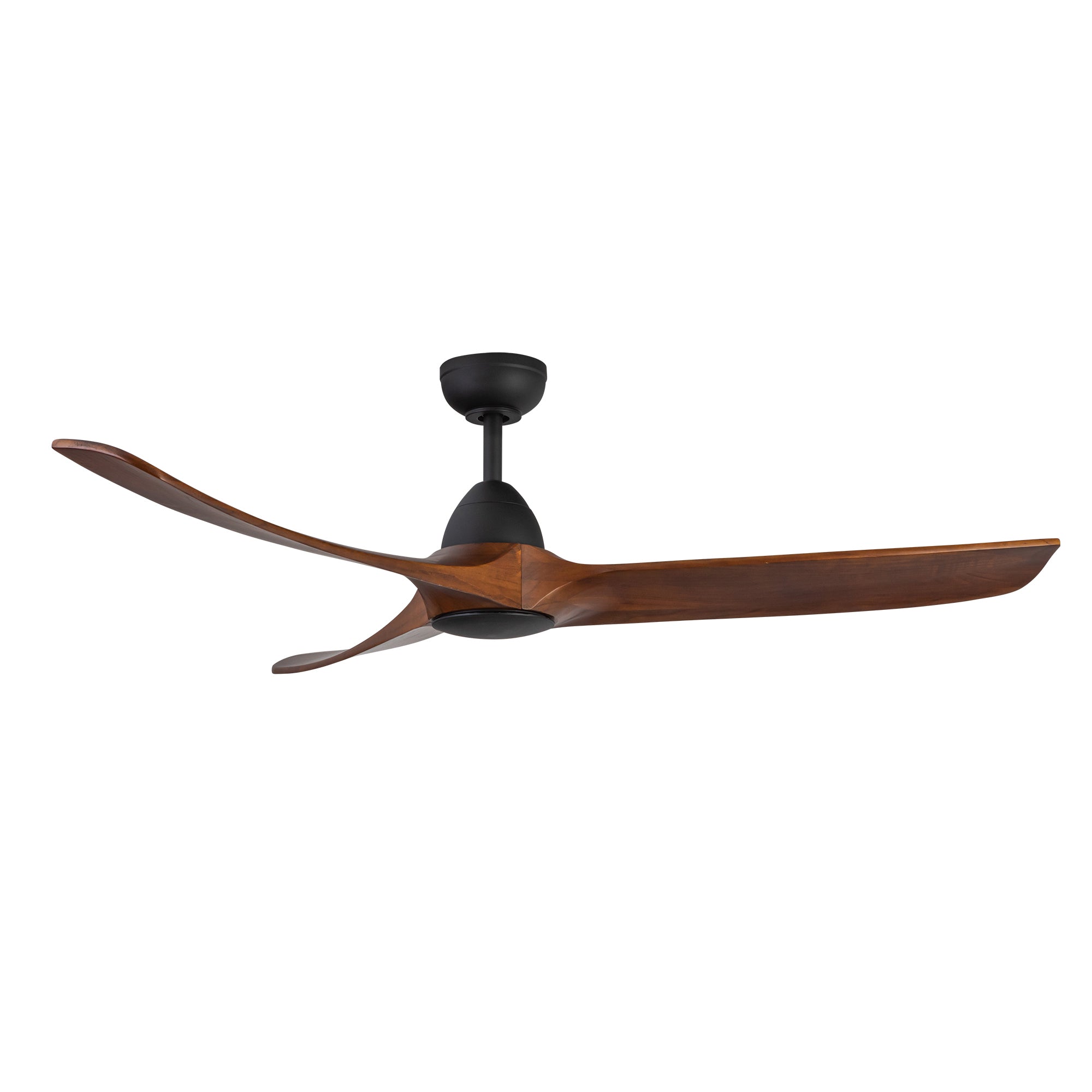 Baylor 60-in Matte Black and Dark Walnut Reversible DC Ceiling Fan