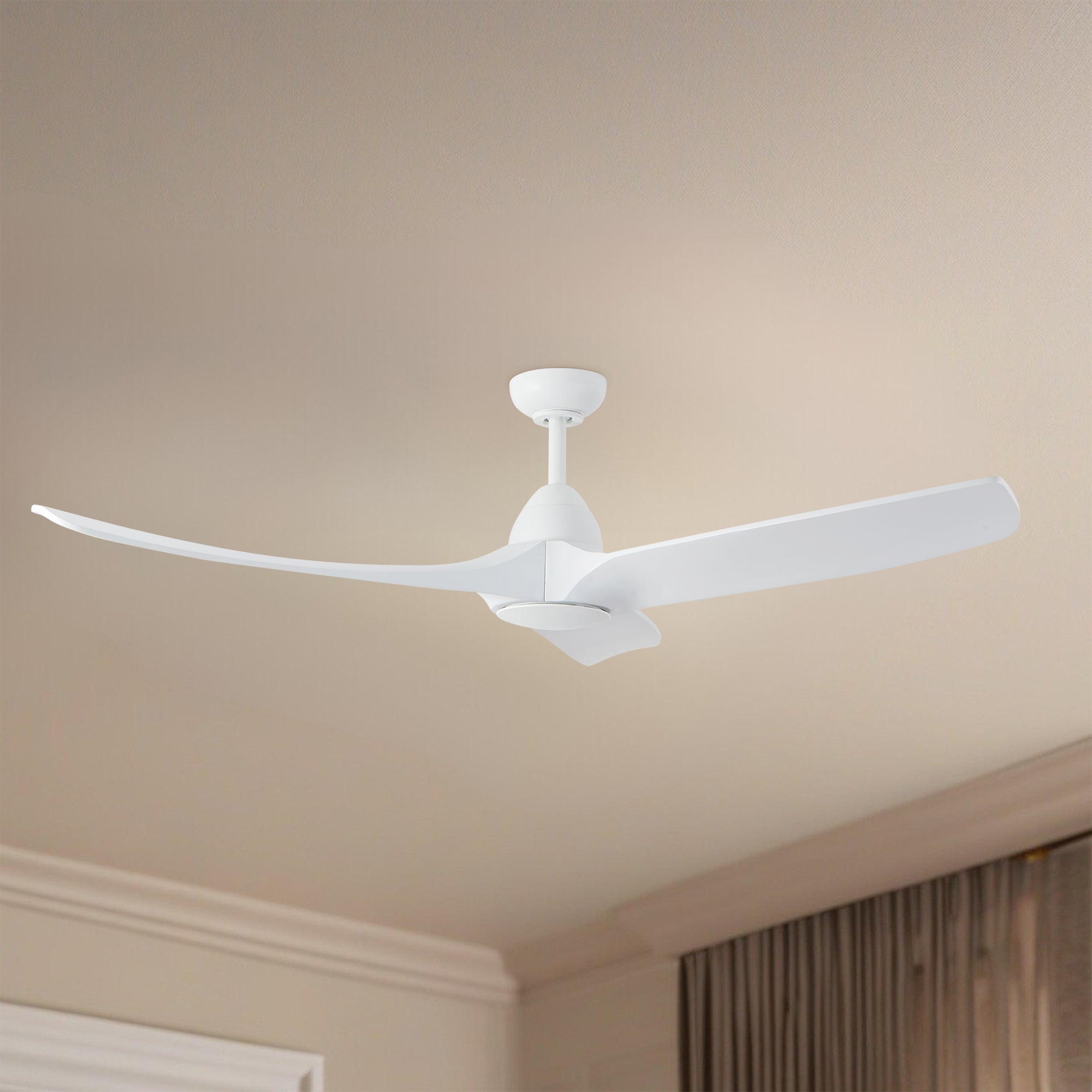 Baylor 60-in White Reversible DC Ceiling Fan