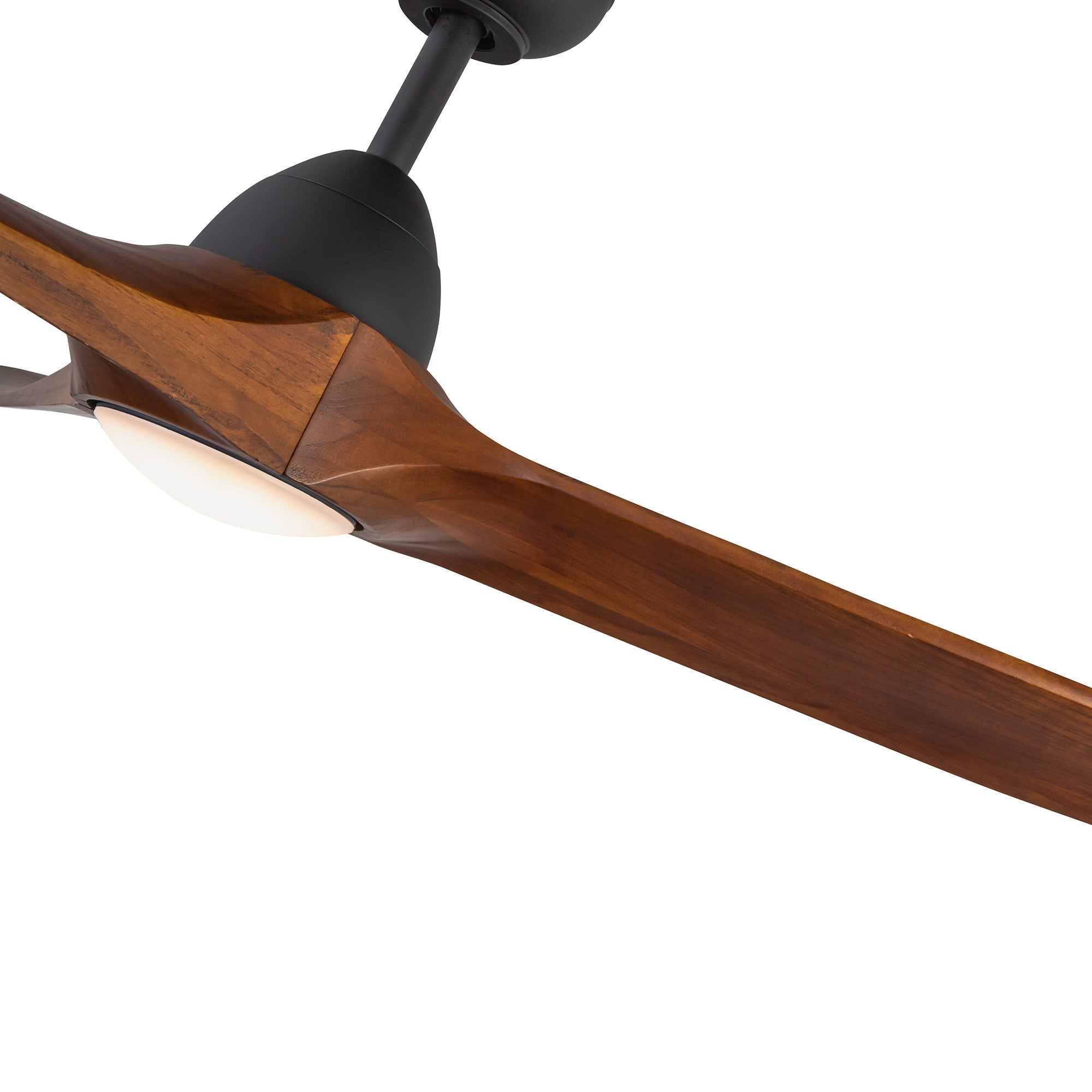 Baylor 60-in Matte Black and Dark Walnut Reversible DC LED Ceiling Fan