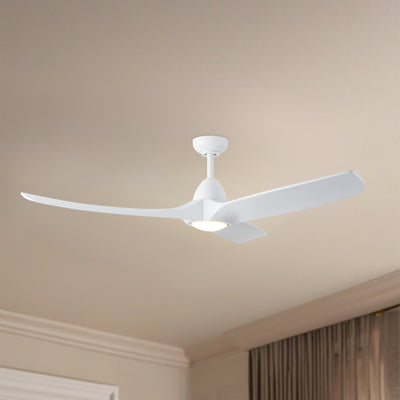 Baylor 60-in White Reversible DC LED Ceiling Fan