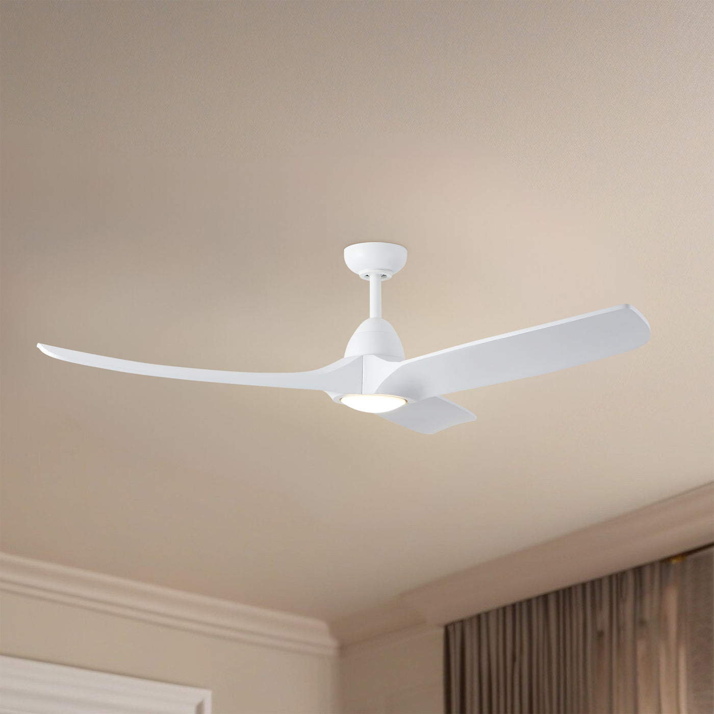 Baylor 60-in White Reversible DC LED Ceiling Fan