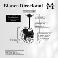 Bianca Direcional Directional Ceiling Fan