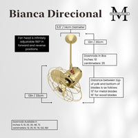 Bianca Direcional Directional Ceiling Fan