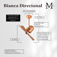 Bianca Direcional Directional Ceiling Fan